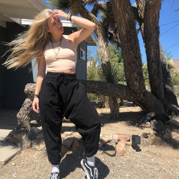 Winter Savannah Harem Pant Unisex Yoga Travel Baggy Cotton Hippie Boho Tapered - Picture 14 of 15